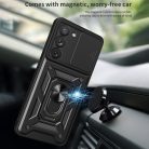 RMPACK Samsung Galaxy S23 Ütésálló Tok Best Armor Ring Style + Camera Protector Lencsevédelemmel Rózsaarany