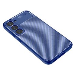   RMPACK Samsung Galaxy S23+ Szilikon Tok New Carbon Series Mintázattal Sötétkék