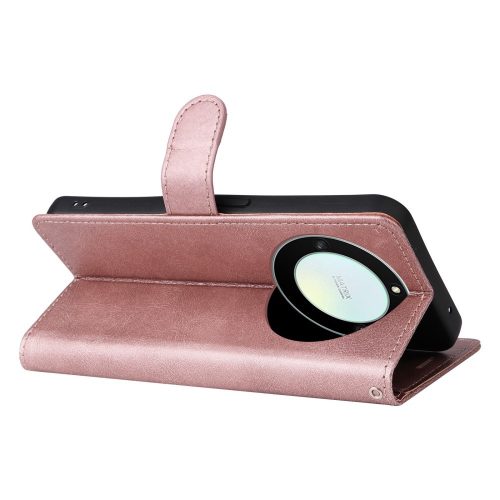 RMPACK Honor Magic5 Lite 5G Notesz Tok Business Series Kitámasztható Bankkártyatartóval Rózsaarany