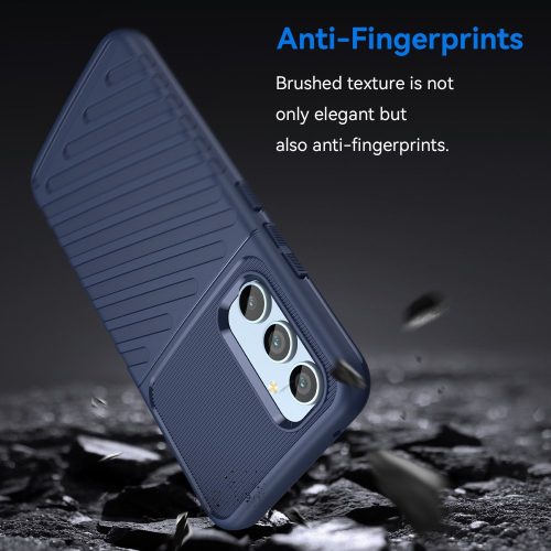 RMPACK Samsung Galaxy A54 5G Szilikon Tok Twill Ütésálló Thunder Series Kivitel Sötétkék