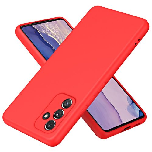 RMPACK Samsung Galaxy A34 5G Szilikon Tok Lens Protector TPU Piros