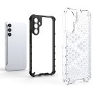 RMPACK Samsung Galaxy A34 5G Szilikon Tok 2in1 HoneyComb Series Ütésállókivitel Shockproof Fekete