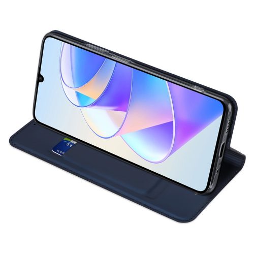 RMPACK Honor X7a Notesz Tok Mágneses DUX DUCIS Skin Pro Series Kitámasztható Kártyatartóval Kék