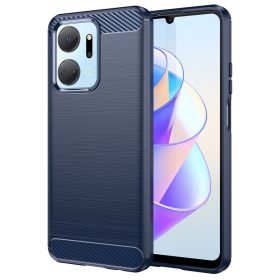   RMPACK Honor X7a Szilikon Tok Ütésállókivitel Karbon Mintázattal Sötétkék