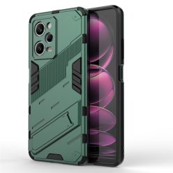   RMPACK Xiaomi Redmi Note 12 Pro 5G Tok Ütésállókivitel Kitámasztható PC + TPU 2in1 Anti-Drop Series Kameralencse védelemmel Zöld