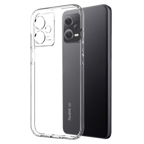 RMPACK Xiaomi Redmi Note 12 Pro 5G Szilikon Tok SAFE PACK + Kijelzővédő Üvegfólia 2in1 Soft TPU Tempered Armor Áttetsző