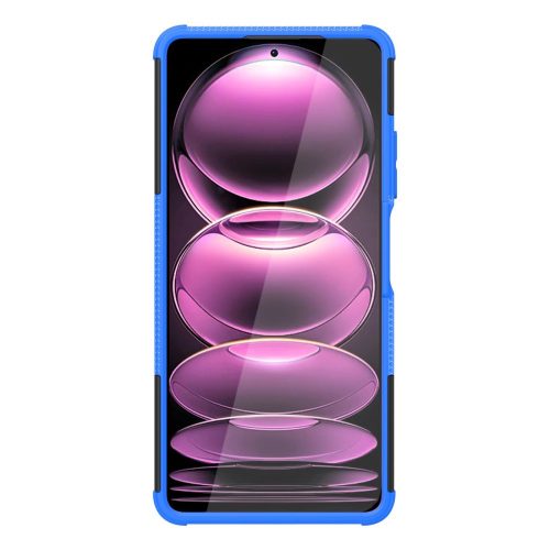 RMPACK Xiaomi Redmi Note 12 Pro 5G Ütésálló Tok Kitámasztható 2in1 Tyre Hybrid Kék
