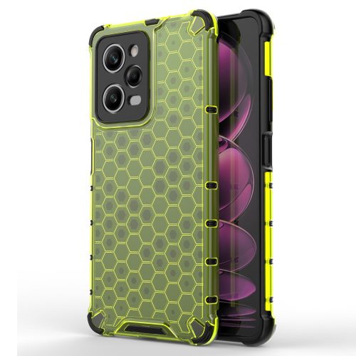 RMPACK Xiaomi Redmi Note 12 Pro 5G Szilikon Tok 2in1 HoneyComb Series Ütésállókivitel Shockproof Zöld
