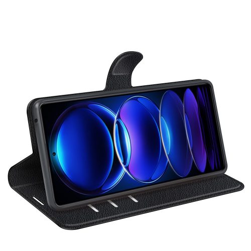 RMPACK Xiaomi Redmi Note 12 Pro 5G Notesz Tok Business Series Kitámasztható Kártyatartóval Fekete