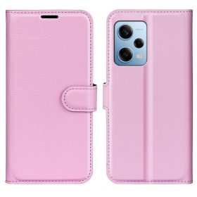   RMPACK Xiaomi Redmi Note 12 Pro 5G Notesz Tok Business Series Kitámasztható Kártyatartóval Rózsaszín