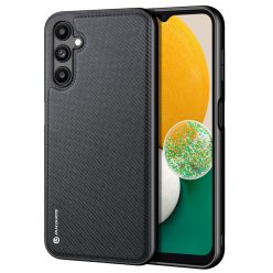   RMPACK Samsung Galaxy A14 5G Szilikon Tok 2in1 DUX DUCIS FINO Series Textil Mintázattal Fekete