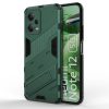 RMPACK Xiaomi Redmi Note 12 5G Tok Ütésállókivitel Kitámasztható PC + TPU 2in1 Anti-Drop Series Kameralencse védelemmel Zöld