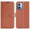 RMPACK Xiaomi Redmi Note 12 5G Notesz Tok Business Series Kitámasztható Kártyatartóval Barna