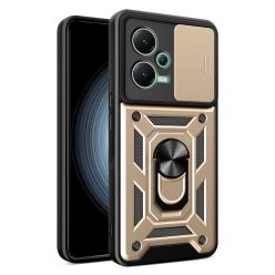   RMPACK Xiaomi Redmi Note 12 5G Ütésálló Tok Best Armor Ring Style + Camera Protector Lencsevédelemmel Arany