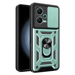   RMPACK Xiaomi Redmi Note 12 5G Ütésálló Tok Best Armor Ring Style + Camera Protector Lencsevédelemmel Zöld
