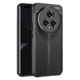   RMPACK Honor Magic5 Pro 5G Szilikon Tok Bőrmintázattal TPU Prémium Fekete