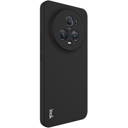 RMPACK Honor Magic5 Pro 5G Szilikon Tok Ütésállókivitel IMAK UC-4 Kamera Lencse Védő Kerettel Drop-Proof Fekete