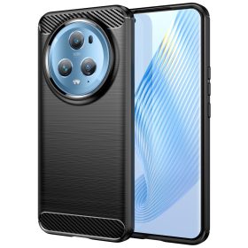  RMPACK Honor Magic5 Pro 5G Szilikon Tok Ütésállókivitel Karbon Mintázattal Fekete