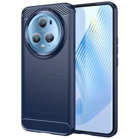   RMPACK Honor Magic5 Pro 5G Szilikon Tok Ütésállókivitel Karbon Mintázattal Sötétkék