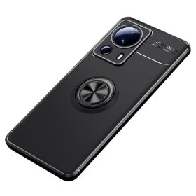   RMPACK Xiaomi 13 Lite Tok Kitámasztható - Gyűrűs - Mágneses Ring Series Metal Fekete