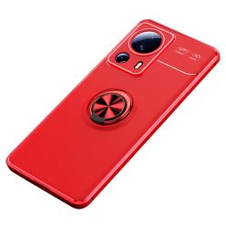   RMPACK Xiaomi 13 Lite Tok Kitámasztható - Gyűrűs - Mágneses Ring Series Metal Piros
