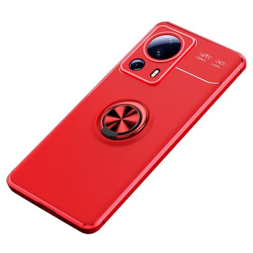 RMPACK Xiaomi 13 Lite Tok Kitámasztható - Gyűrűs - Mágneses Ring Series Metal Piros