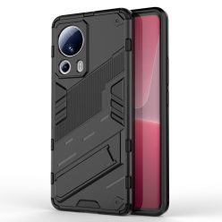   RMPACK Xiaomi 13 Lite Tok Ütésállókivitel Kitámasztható PC + TPU 2in1 Anti-Drop Series Kameralencse védelemmel Fekete