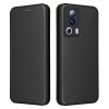 RMPACK Xiaomi 13 Lite Notesz Tok Karbon Mintázattal - Kitámasztható Carbon Style Series Fekete