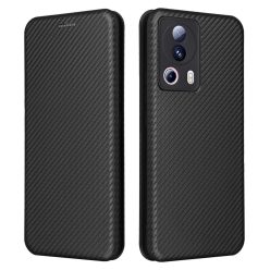   RMPACK Xiaomi 13 Lite Notesz Tok Karbon Mintázattal - Kitámasztható Carbon Style Series Fekete