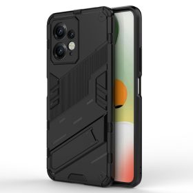   RMPACK Xiaomi Redmi Note 12 4G Tok Ütésállókivitel Kitámasztható PC + TPU 2in1 Anti-Drop Series Kameralencse védelemmel Fekete