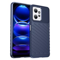   RMPACK Xiaomi Redmi Note 12 4G Szilikon Tok Twill Ütésálló Thunder Series Kivitel Sötétkék
