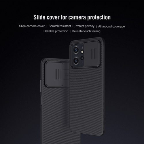 RMPACK Xiaomi Redmi Note 12 4G Nillkin Tok Camshield Pro Ütésállókivitel Kameravédelemmel Fekete