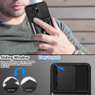 RMPACK Honor X7a Ütésálló Tok Best Armor Ring Style + Camera Protector Lencsevédelemmel Fekete