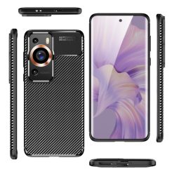   RMPACK Huawei P60/P60 Pro Szilikon Tok New Carbon Series Mintázattal Fekete