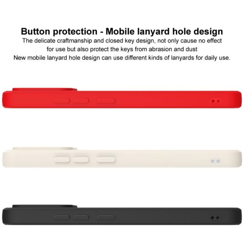 RMPACK Huawei P60/P60 Pro Szilikon Tok IMAK UC-4 Series Kamera Lencse Védő Kerettel Drop-Proof Fehér