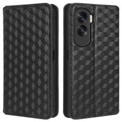   RMPACK Honor 90 Lite 5G Tok Notesz Karbon Mintázattal Kártyartartóval Kitámasztható Fekete