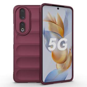   RMPACK Honor 90 5G Szilikon Tok Rugged Armor Style 2in1 Shock Bordó