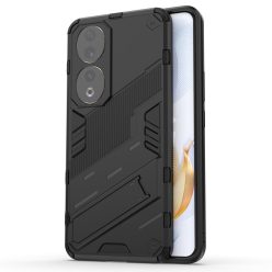   RMPACK Honor 90 5G Tok Ütésállókivitel Kitámasztható PC + TPU 2in1 Anti-Drop Series Kameralencse védelemmel Fekete