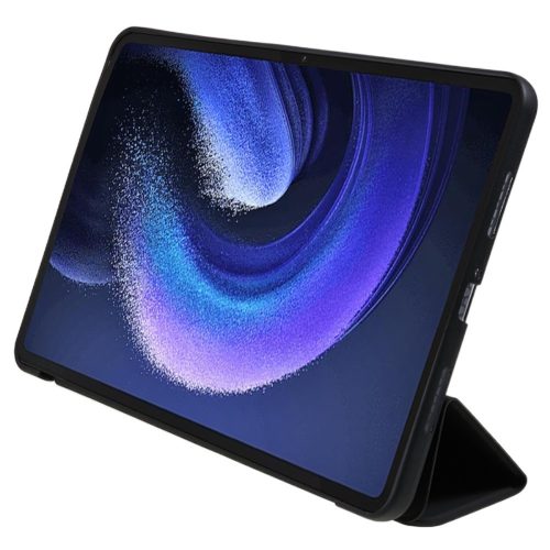RMPACK Xiaomi Pad 6 Pro / Pad 6 Tok Notesz Kitámasztható Tri-Fold Honeycomb Series Fekete