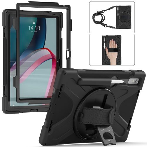RMPACK Lenovo Tab P11 Pro Gen 2 Tok Ütésállókivitel - Forgatható - Kézpánttal Protective Series Fekete