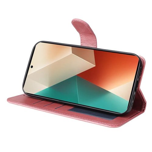 RMPACK Xiaomi Redmi Note 13 5G Notesz Tok Kitámasztható Bankkártya Tartóval Rózsaarany