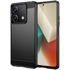   RMPACK Xiaomi Redmi Note 13 5G Szilikon Tok Ütésállókivitel Karbon Mintázattal Fekete