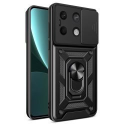   RMPACK Xiaomi Redmi Note 13 5G Ütésálló Tok Camshield Gyűrűs - Ring Style Fekete