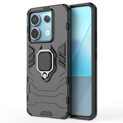   RMPACK Xiaomi Redmi Note 13 Pro 5G Védőtok Ring Guard Gyűrűs 2in1 Tok Ütésálló - Kitámasztható TPU Hybrid Fekete