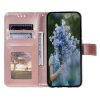 RMPACK Honor Magic6 Lite 5G Tok Notesz Tok Mintás Mandala Style Kitámasztható Bankkártyatartóval Rózsaarany