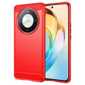   RMPACK Honor Magic6 Lite 5G Szilikon Tok Ütésállókivitel Karbon Mintázattal Piros
