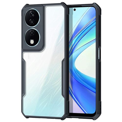 RMPACK Honor X7b Tok Ütésállókivitel Ütéscsökkentő Sarkok Acrylic + TPU Corner Safe Fekete