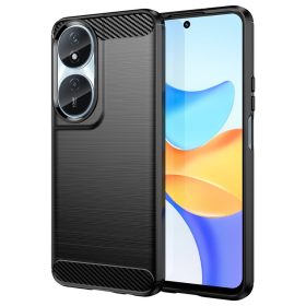   RMPACK Honor X7b Szilikon Tok Ütésállókivitel Karbon Mintázattal Fekete