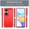 RMPACK Honor X7b Szilikon Tok Ütésállókivitel Karbon Mintázattal Piros