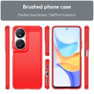 RMPACK Honor X7b Szilikon Tok Ütésállókivitel Karbon Mintázattal Piros